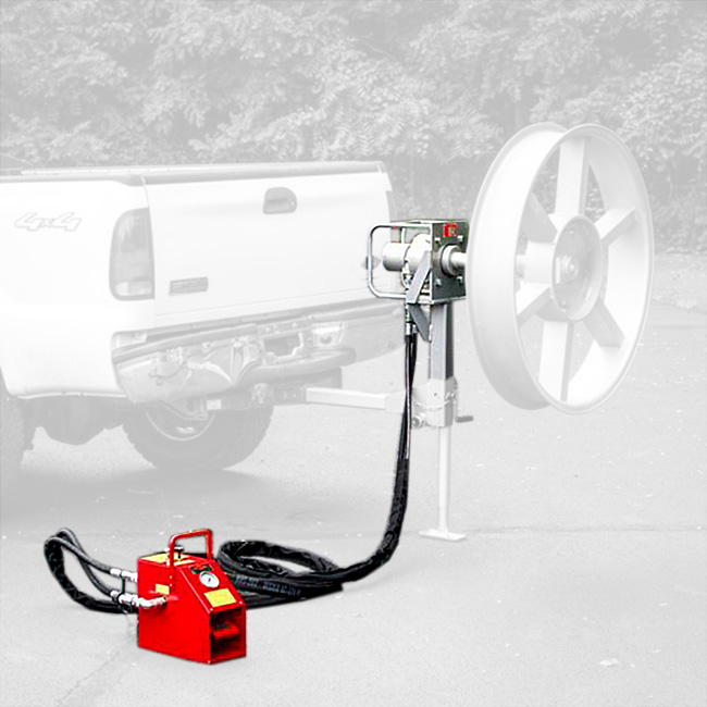 GMP Hydraulically Limited Cable Puller Motor with Foot Control Valve and Hydraulic Hoses from GME Supply